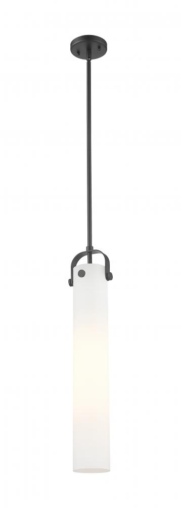 Pilaster - 1 Light - 4 inch Glass - Matte Black - Pendant