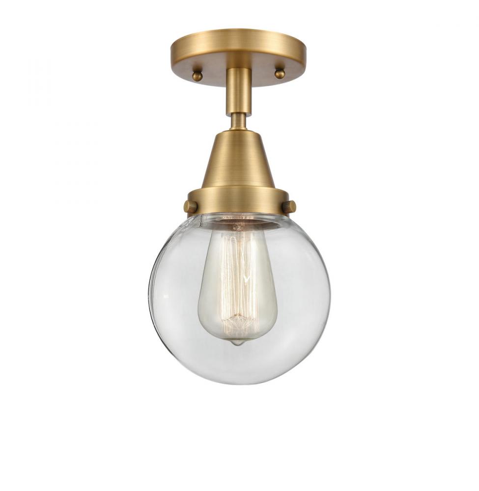 Beacon - 1 Light - 6 inch - Brushed Brass - Flush Mount