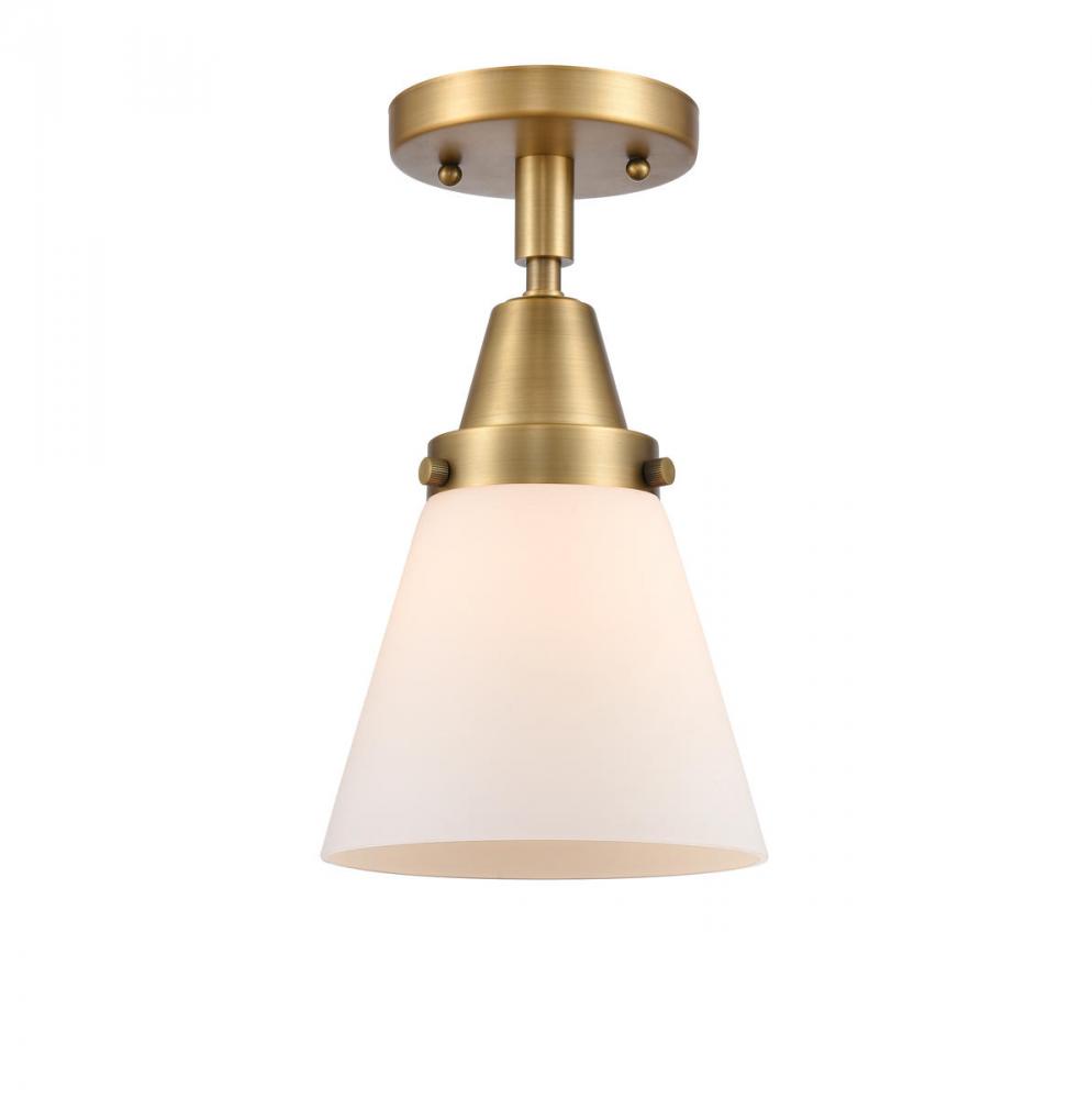 Cone - 1 Light - 6 inch - Brushed Brass - Flush Mount