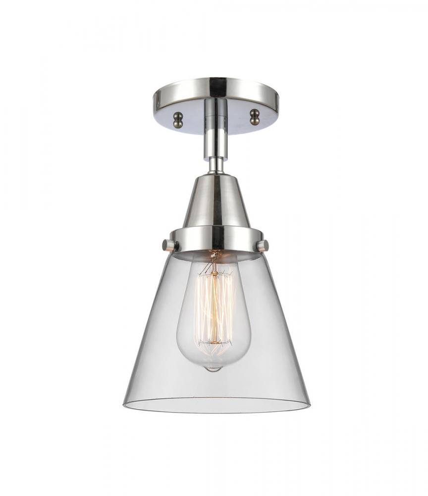 Cone - 1 Light - 6 inch - Polished Chrome - Flush Mount