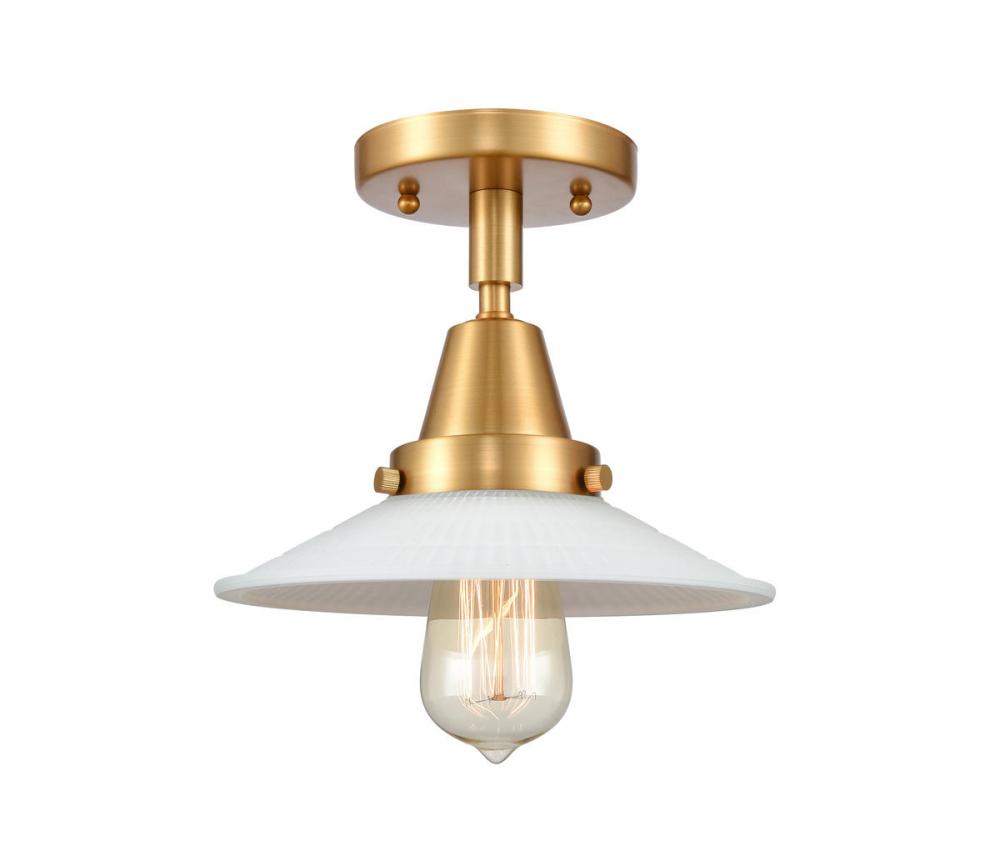 Halophane - 1 Light - 9 inch - Satin Gold - Flush Mount