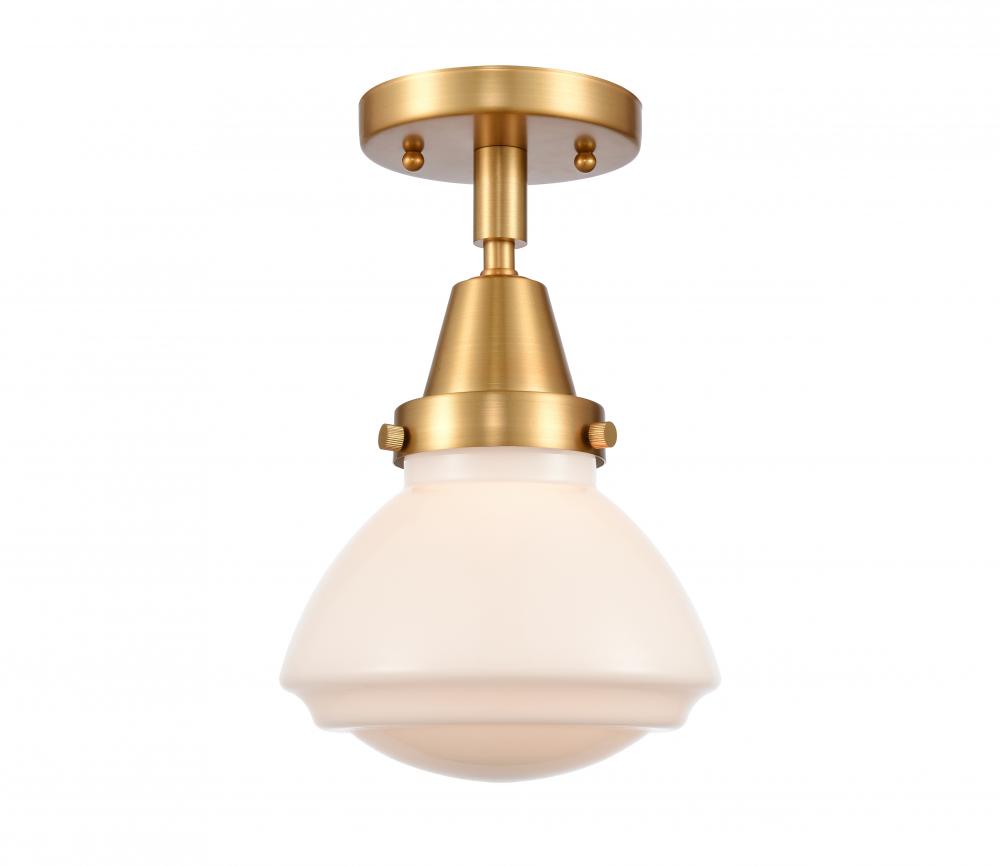 Olean - 1 Light - 7 inch - Satin Gold - Flush Mount