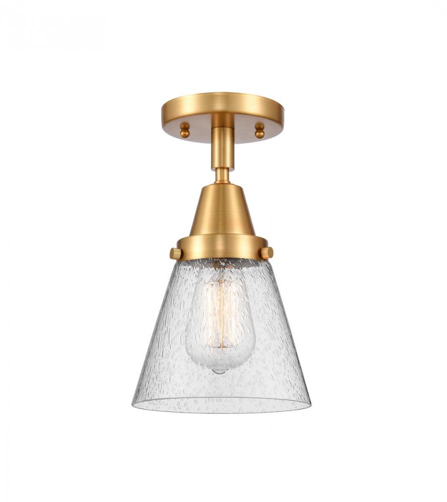 Cone - 1 Light - 6 inch - Satin Gold - Flush Mount