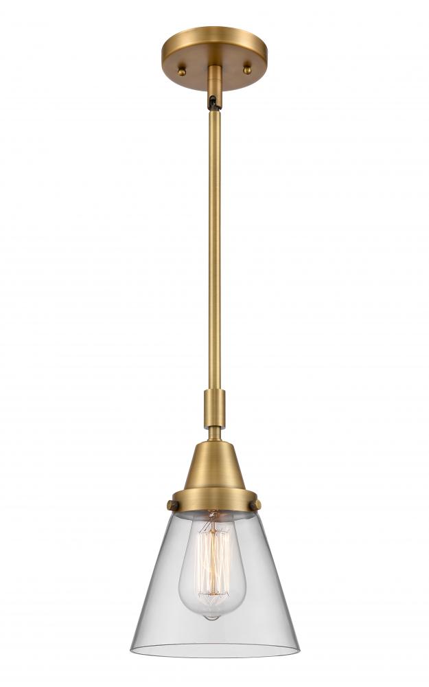 Cone - 1 Light - 6 inch - Brushed Brass - Mini Pendant