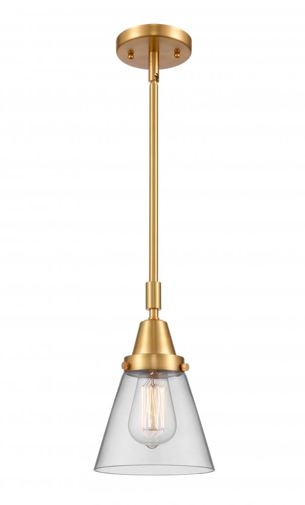 Cone - 1 Light - 6 inch - Satin Gold - Mini Pendant
