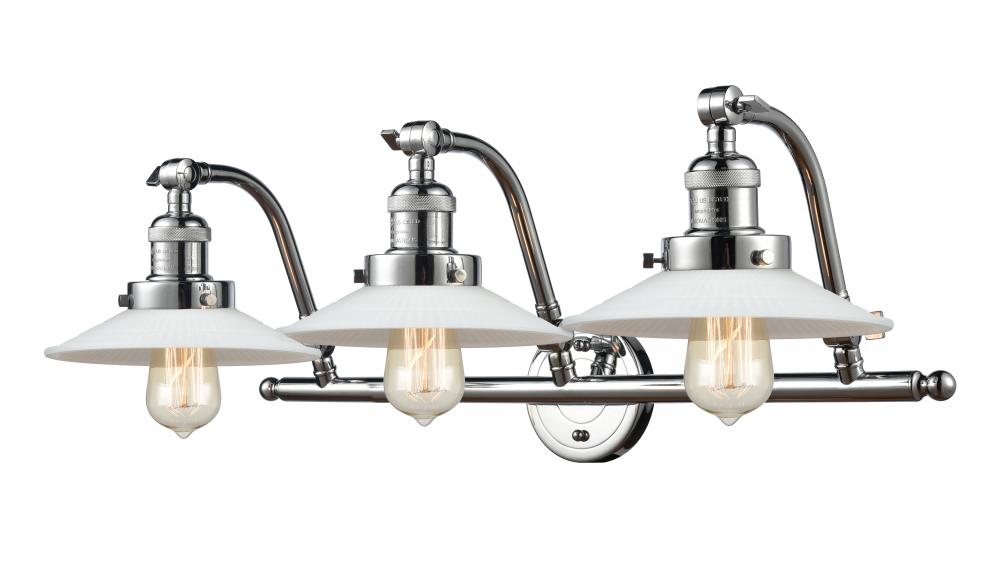 Halophane - 3 Light - 28 inch - Polished Chrome - Bath Vanity Light