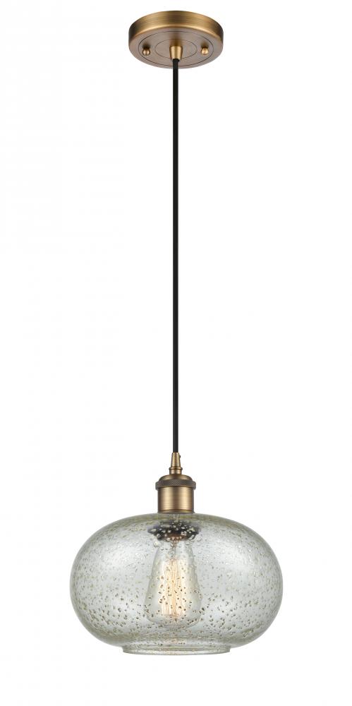 Gorham - 1 Light - 10 inch - Brushed Brass - Cord hung - Mini Pendant