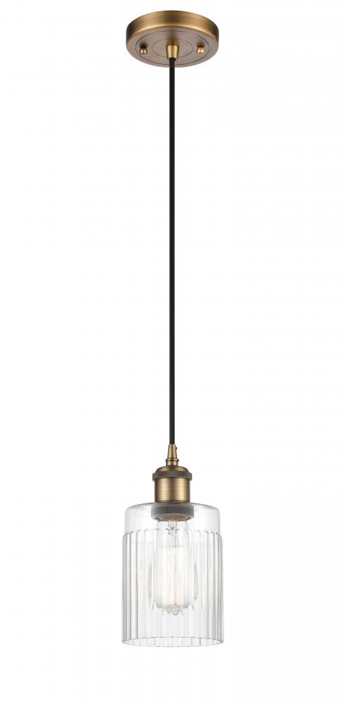 Hadley - 1 Light - 5 inch - Brushed Brass - Cord hung - Mini Pendant