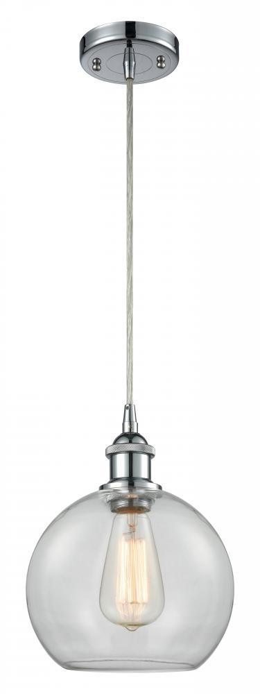 Athens - 1 Light - 8 inch - Polished Chrome - Cord hung - Mini Pendant