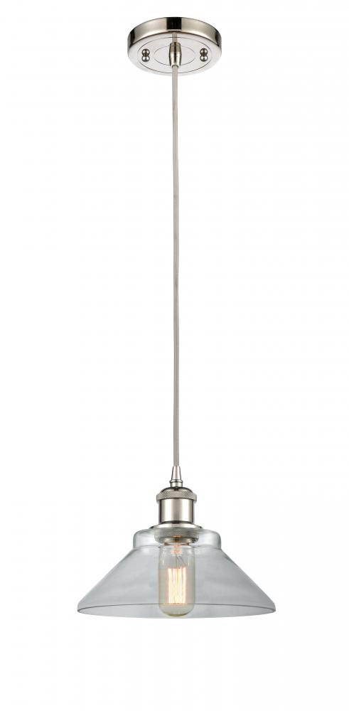 Orwell - 1 Light - 8 inch - Polished Nickel - Cord hung - Mini Pendant