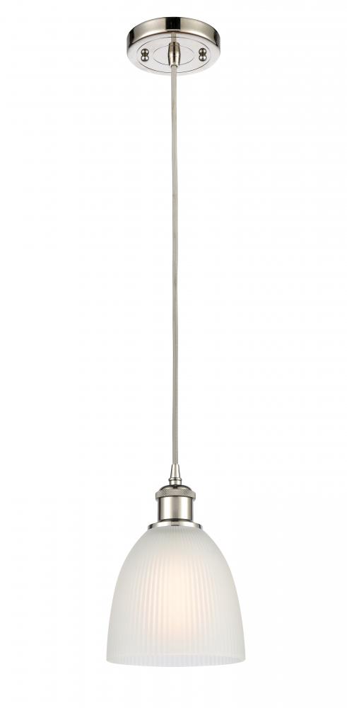 Castile - 1 Light - 6 inch - Polished Nickel - Cord hung - Mini Pendant