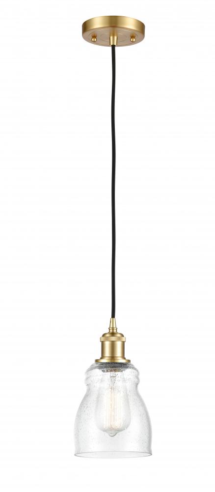 Ellery - 1 Light - 5 inch - Satin Gold - Cord hung - Mini Pendant
