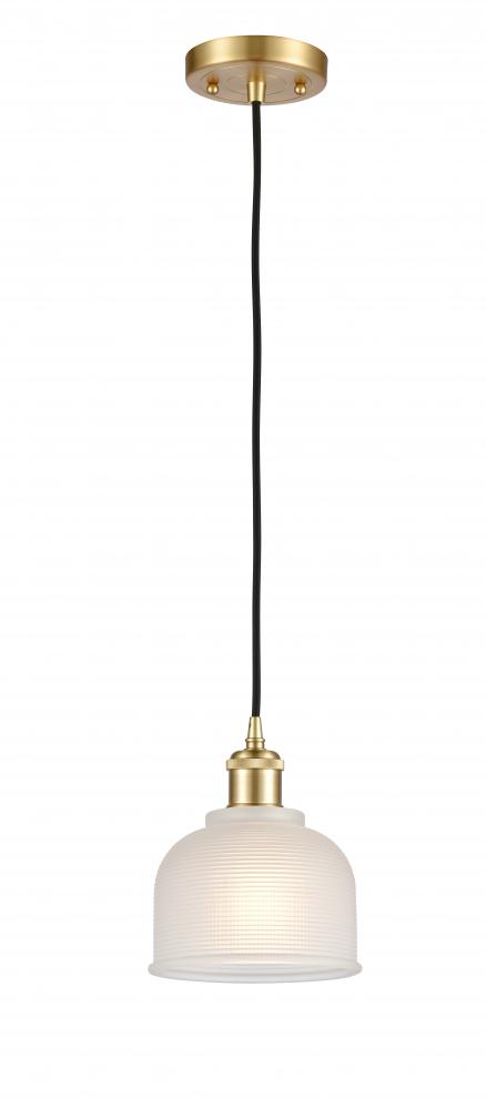 Dayton - 1 Light - 6 inch - Satin Gold - Cord hung - Mini Pendant