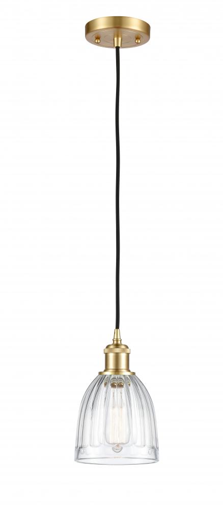 Brookfield - 1 Light - 6 inch - Satin Gold - Cord hung - Mini Pendant