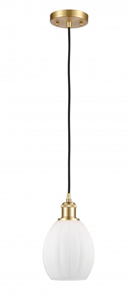 Eaton - 1 Light - 6 inch - Satin Gold - Cord hung - Mini Pendant