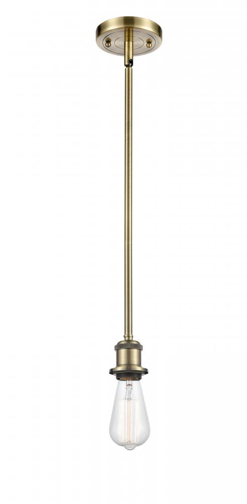Bare Bulb - 1 Light - 5 inch - Antique Brass - Mini Pendant