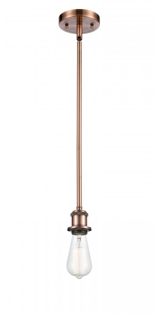 Bare Bulb - 1 Light - 5 inch - Antique Copper - Mini Pendant