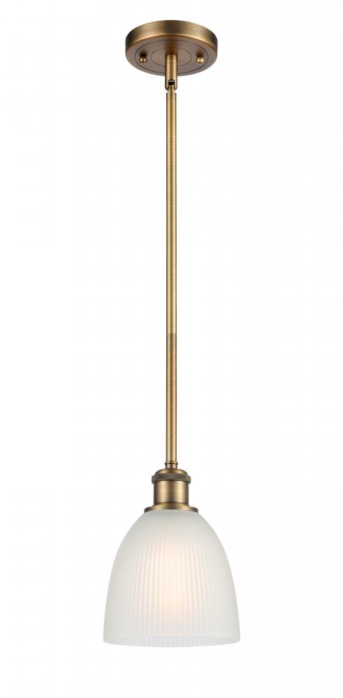 Castile - 1 Light - 6 inch - Brushed Brass - Mini Pendant