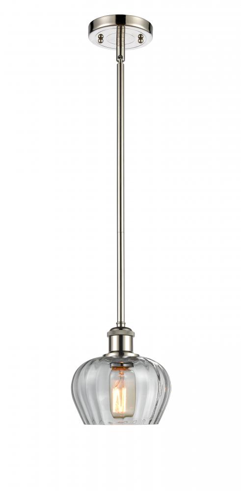 Fenton - 1 Light - 7 inch - Polished Nickel - Mini Pendant