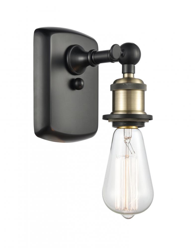 Bare Bulb - 1 Light - 5 inch - Black Antique Brass - Sconce