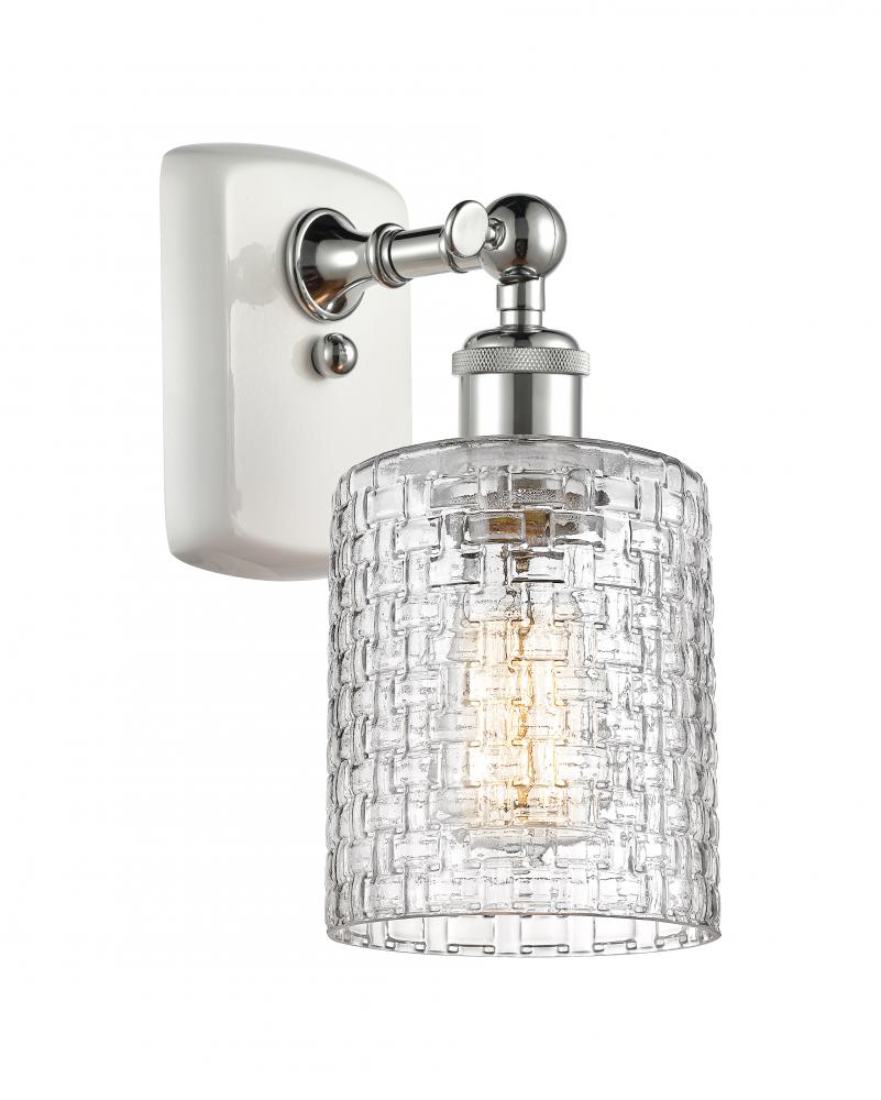 Cobbleskill - 1 Light - 5 inch - White Polished Chrome - Sconce