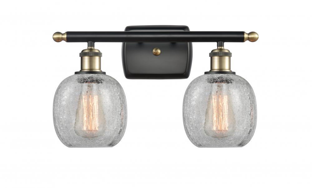 Belfast - 2 Light - 16 inch - Black Antique Brass - Bath Vanity Light