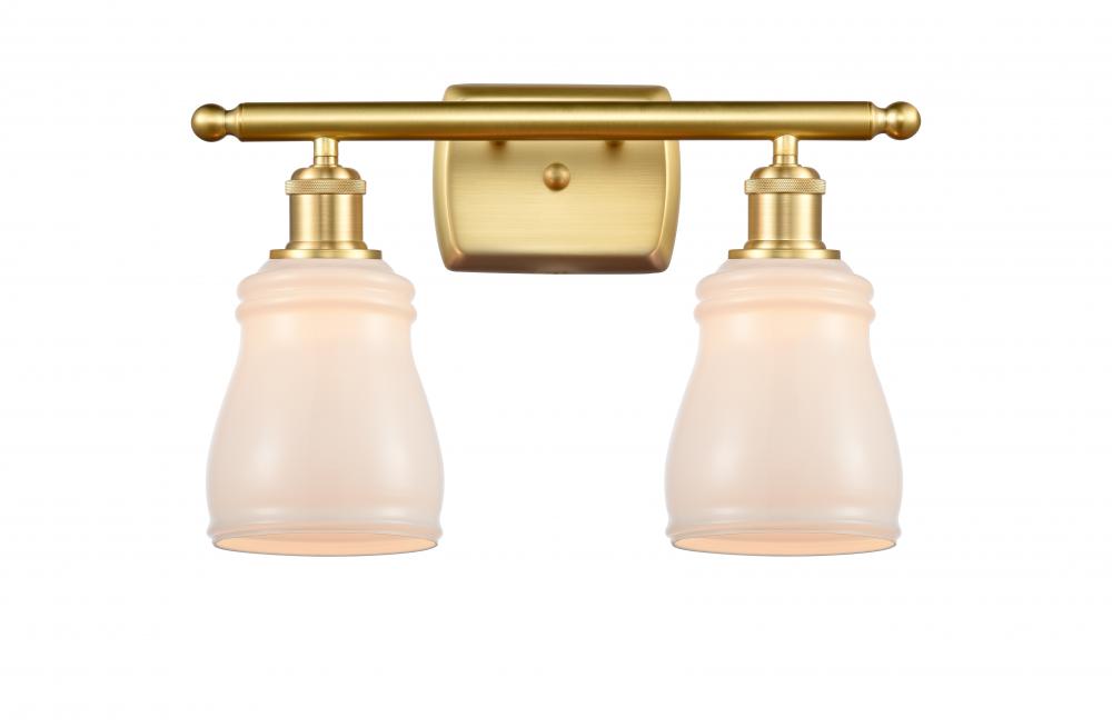 Ellery - 2 Light - 15 inch - Satin Gold - Bath Vanity Light