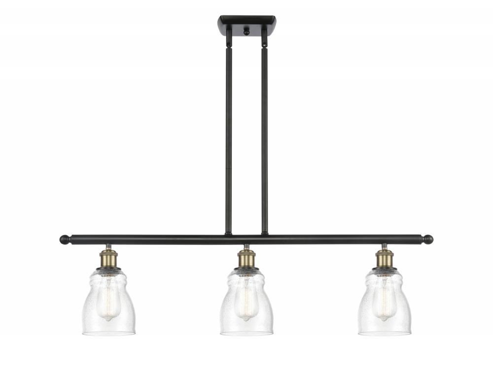 Ellery - 3 Light - 36 inch - Black Antique Brass - Cord hung - Island Light