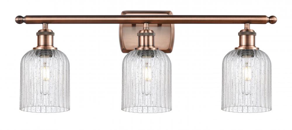 Bridal Veil - 3 Light - 25 inch - Antique Copper - Bath Vanity Light