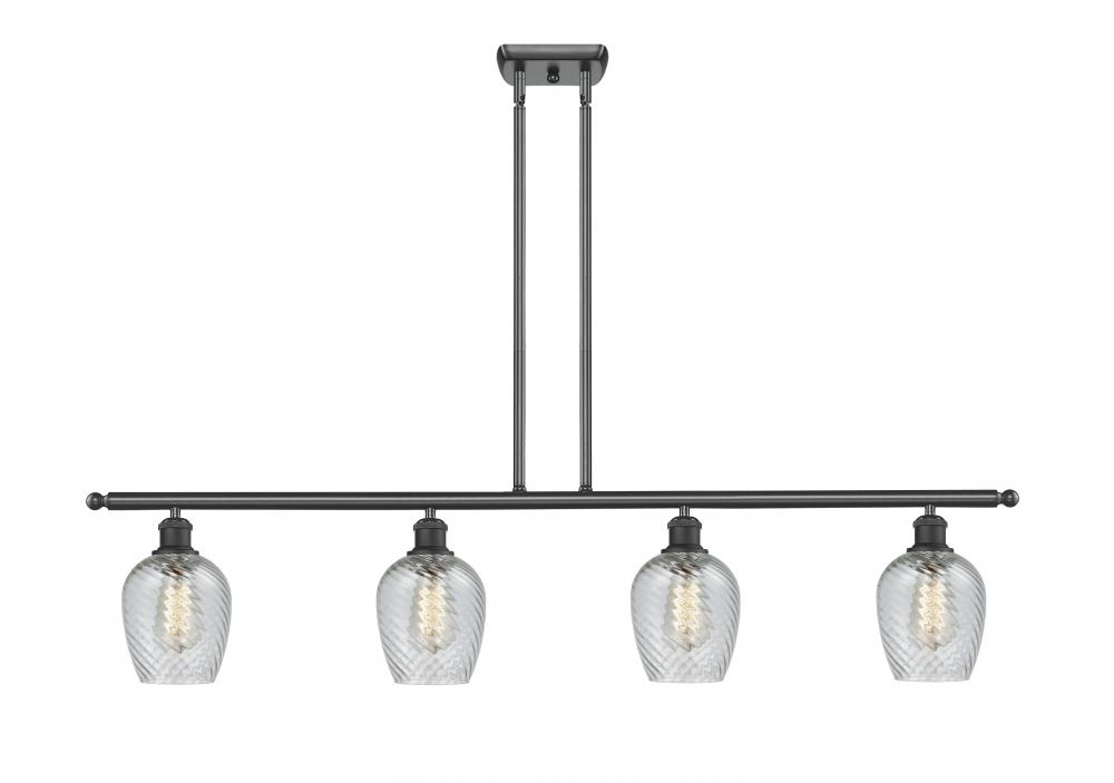 Salina - 4 Light - 48 inch - Matte Black - Cord hung - Island Light