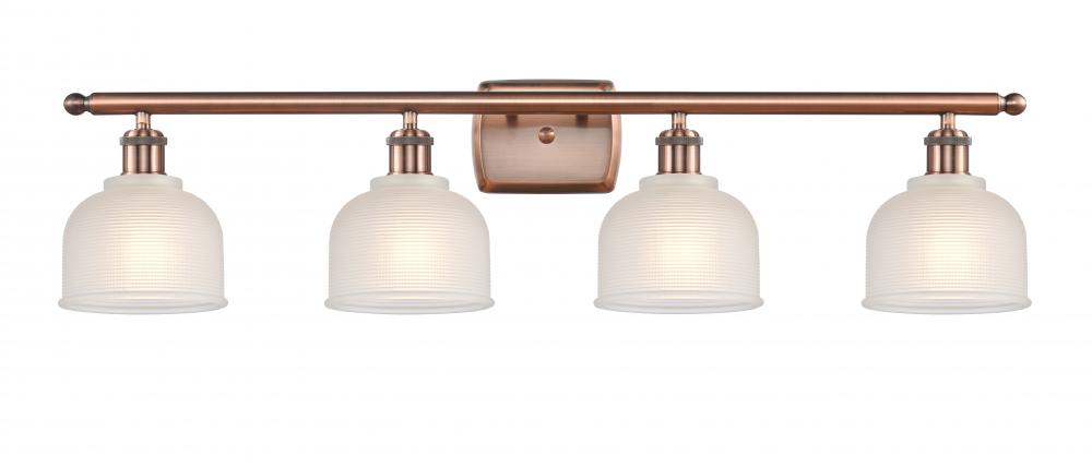 Dayton - 4 Light - 36 inch - Antique Copper - Bath Vanity Light