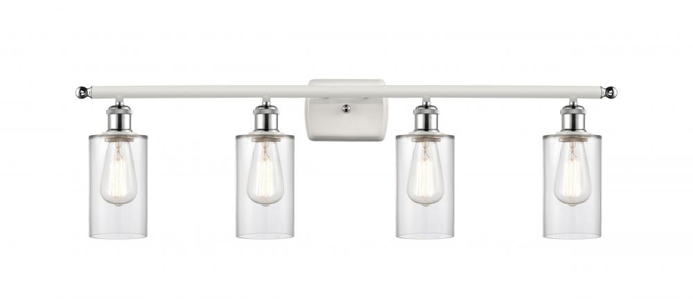 Clymer - 4 Light - 34 inch - White Polished Chrome - Bath Vanity Light