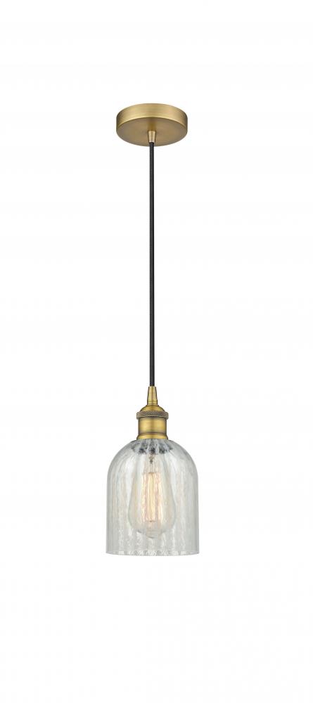 Caledonia - 1 Light - 5 inch - Brushed Brass - Cord hung - Mini Pendant