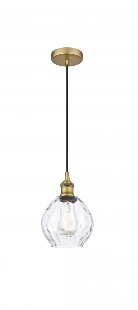 Waverly - 1 Light - 6 inch - Brushed Brass - Cord hung - Mini Pendant
