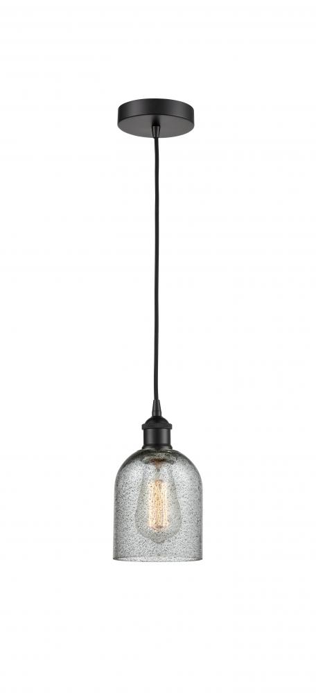 Caledonia - 1 Light - 5 inch - Matte Black - Cord hung - Mini Pendant