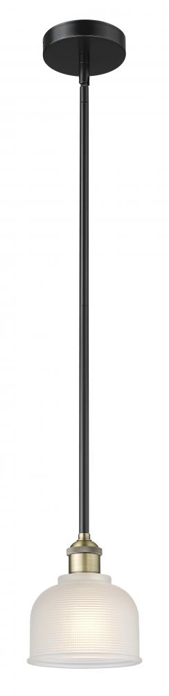 Dayton - 1 Light - 6 inch - Black Antique Brass - Cord hung - Mini Pendant