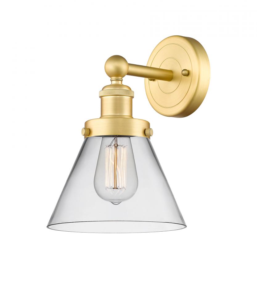 Cone - 1 Light - 8 inch - Satin Gold - Sconce