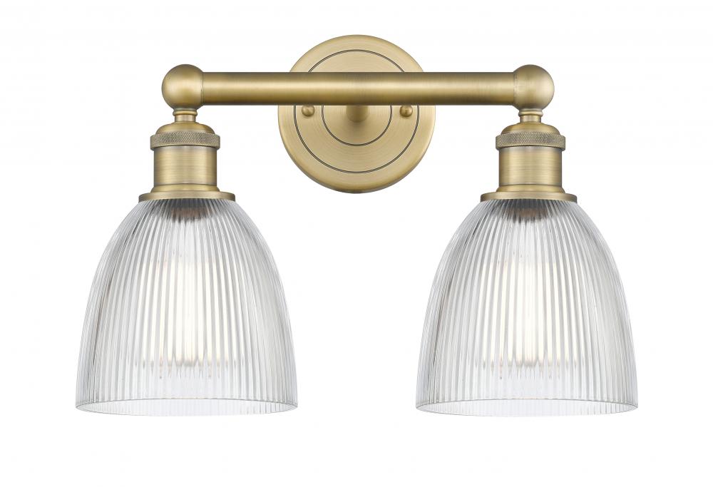 Castile - 2 Light - 15 inch - Brushed Brass - Bath Vanity Light