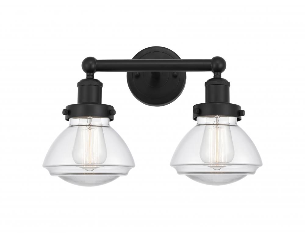 Olean - 2 Light - 16 inch - Matte Black - Bath Vanity Light