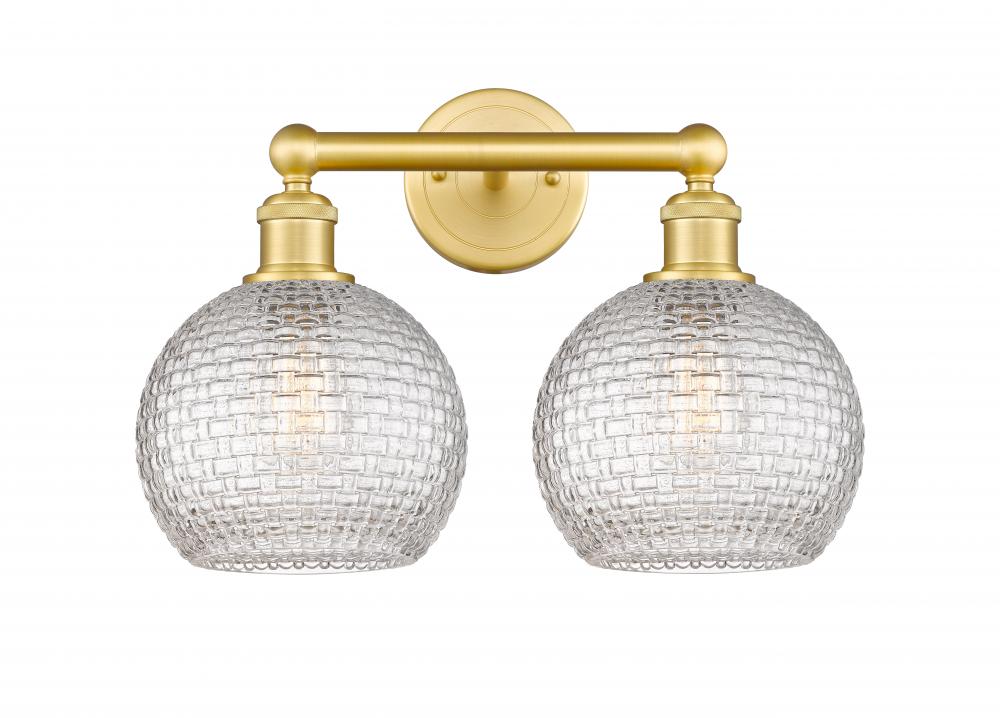 Athens - 2 Light - 17 inch - Satin Gold - Bath Vanity Light