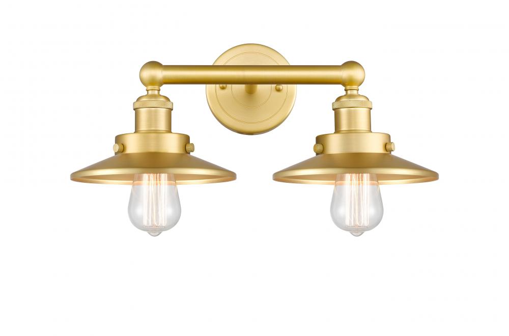 Edison - 2 Light - 17 inch - Satin Gold - Bath Vanity Light