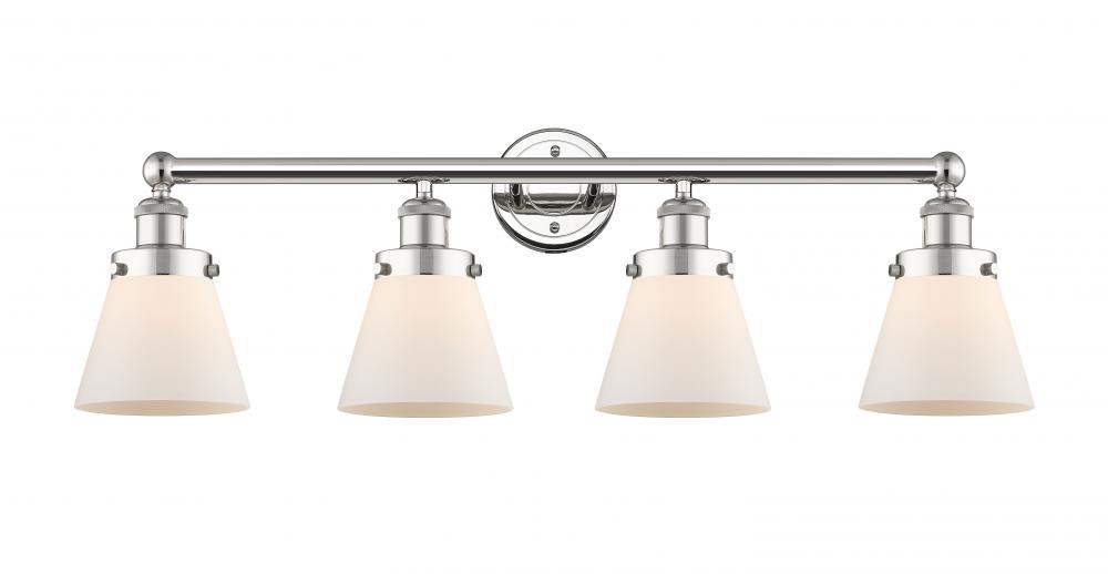 Cone - 4 Light - 33 inch - Polished Nickel - Bath Vanity Light