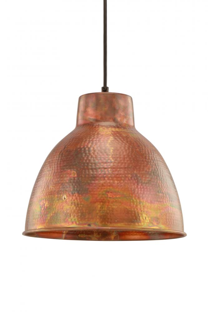 Charita - 1 Light - 12 inch - Burnt Copper - Cord hung - Mini Pendant