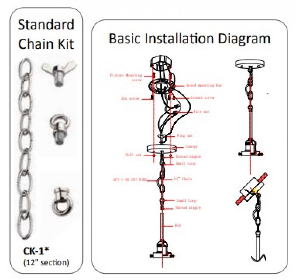 Chain Conversion Kit - 12 inch - Matte Black