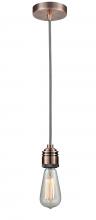 Innovations Lighting 100AC-10BW-2AC - Winchester - 1 Light - 2 inch - Antique Copper - Cord hung - Mini Pendant