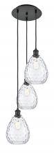 Innovations Lighting 113B-3P-BK-G372 - Waverly - 3 Light - 15 inch - Matte Black - Cord Hung - Multi Pendant