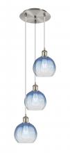 Innovations Lighting 113B-3P-SN-G483-8SB - Brookhaven Globe - 3 Light - 14 inch - Brushed Satin Nickel - Cord Hung - Multi Pendant