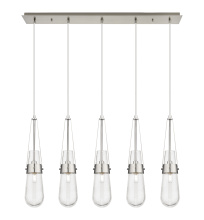 Innovations Lighting 125-452-1P-SN-G452-4SDY - Milan - 5 Light - 36 inch - Brushed Satin Nickel - Linear Pendant