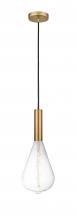 Innovations Lighting 198-1P-BB-BB164LED - Edison - 1 Light - 7 inch - Brushed Brass - Cord hung - Mini Pendant