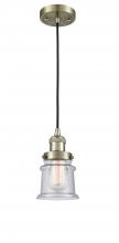 Innovations Lighting 201C-AB-G184S - Canton - 1 Light - 5 inch - Antique Brass - Cord hung - Mini Pendant